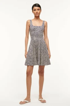 MINI WELLS DRESS NAVY MOSAIC