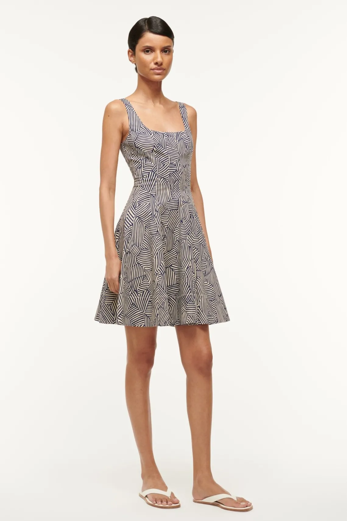 MINI WELLS DRESS NAVY MOSAIC