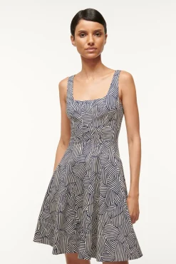 MINI WELLS DRESS NAVY MOSAIC