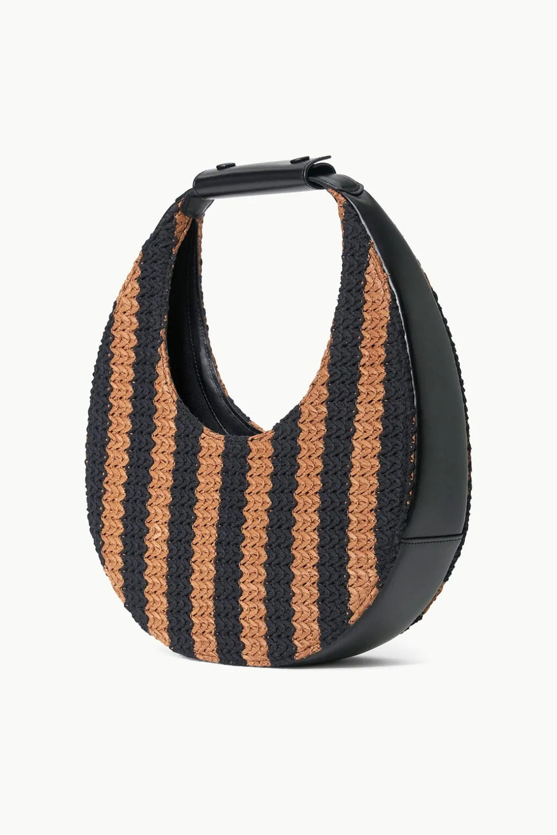 MOON BAG BLACK TAN SEASHORE STRIPE
