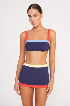 NELL SWIM SKIRT  NAVY COLORBLOCK
