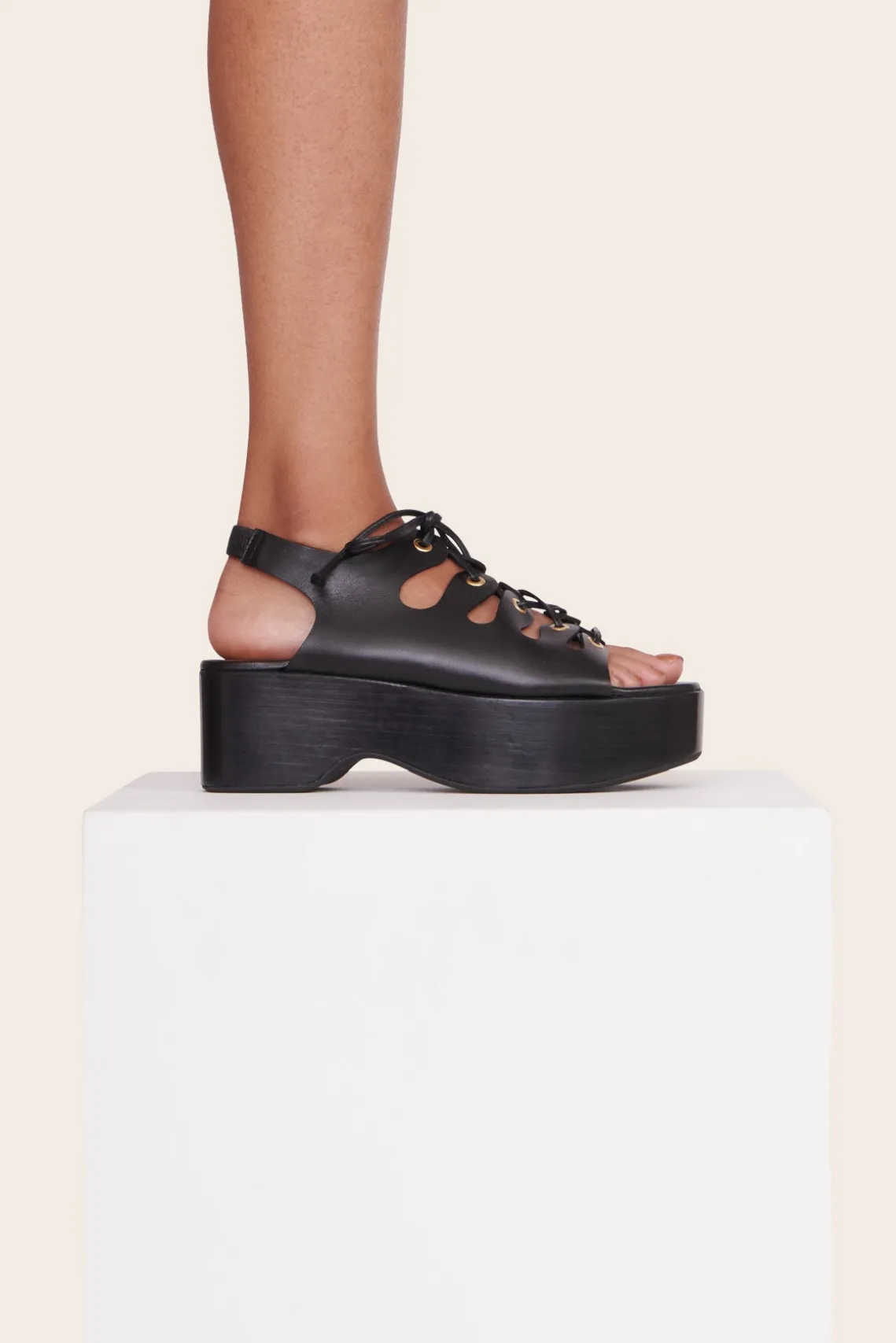 QUINN PLATFORM SANDAL BLACK
