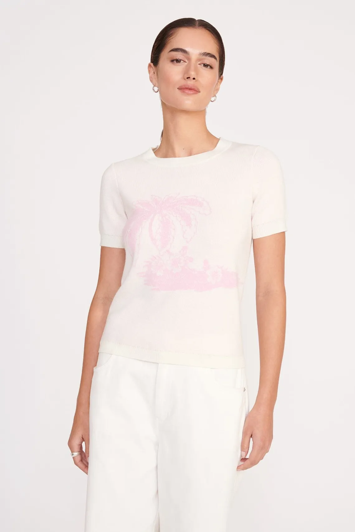 REYNA SWEATER IVORY CHERRY BLOSSOM TOILE