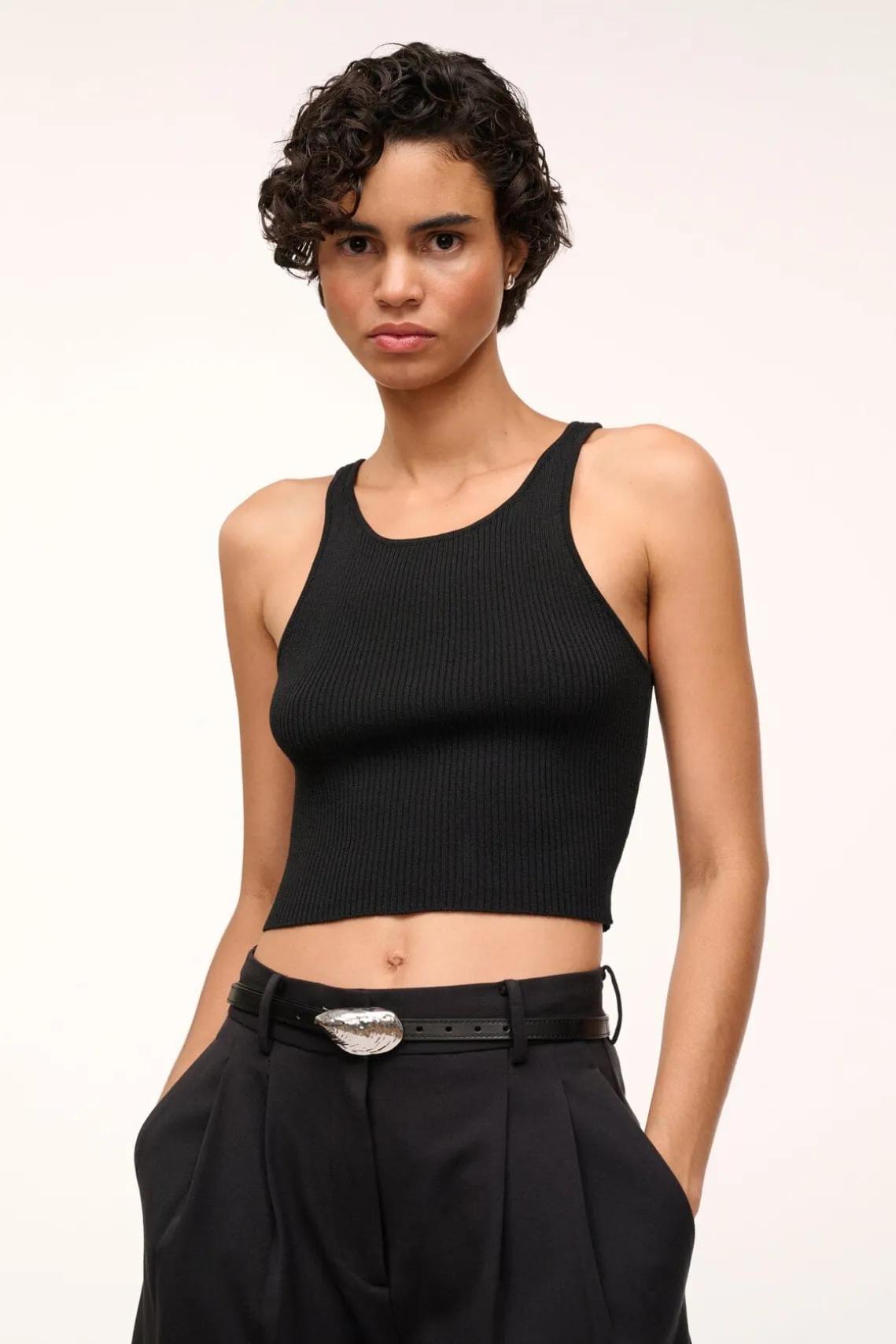 SHELL BUCKLE BELT BLACK