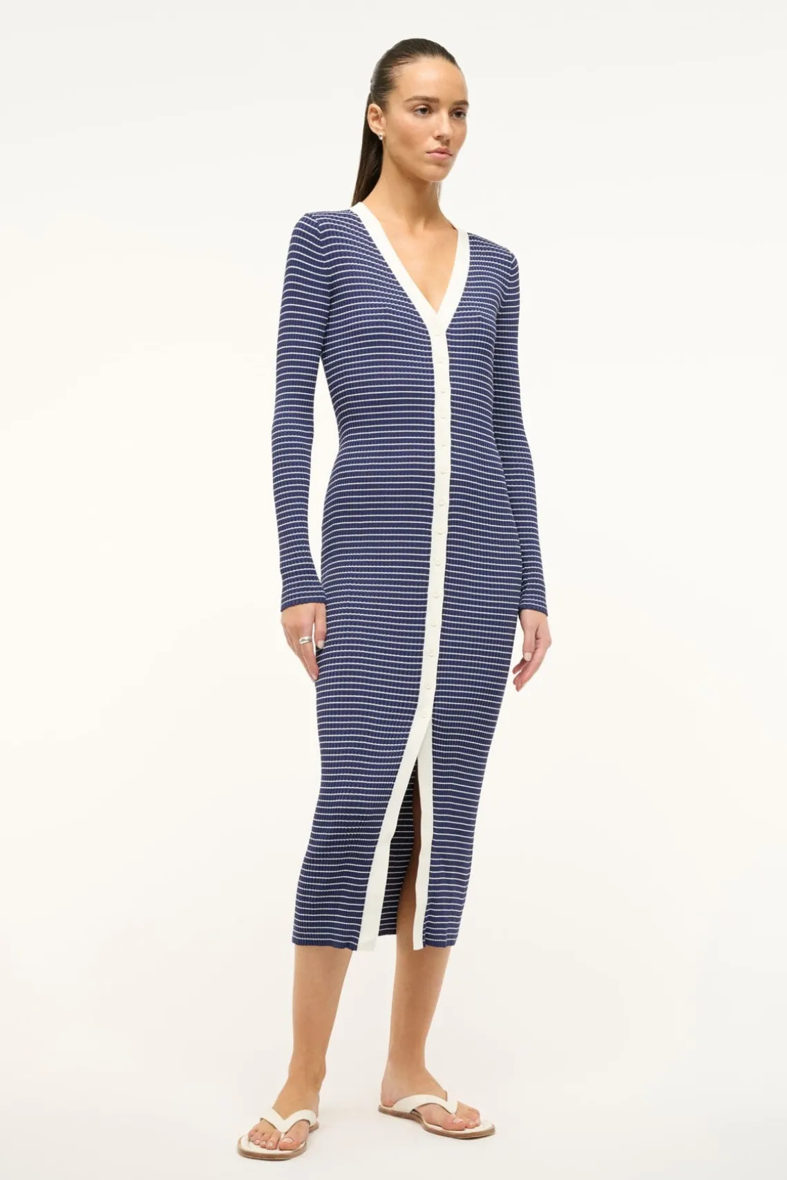 SHOKO SWEATER NAVY MICRO STRIPE