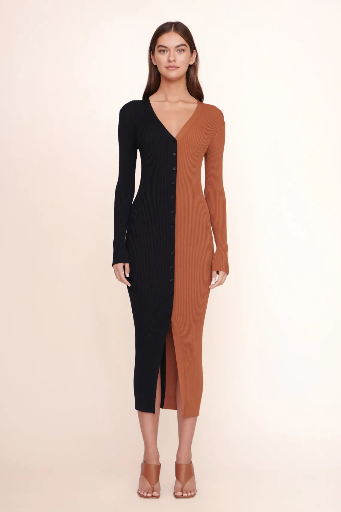 SHOKO SWEATER TAN BLACK