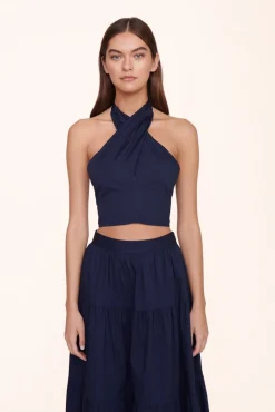 SMOCKED KAI TOP NAVY