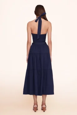 SMOCKED KAI TOP NAVY