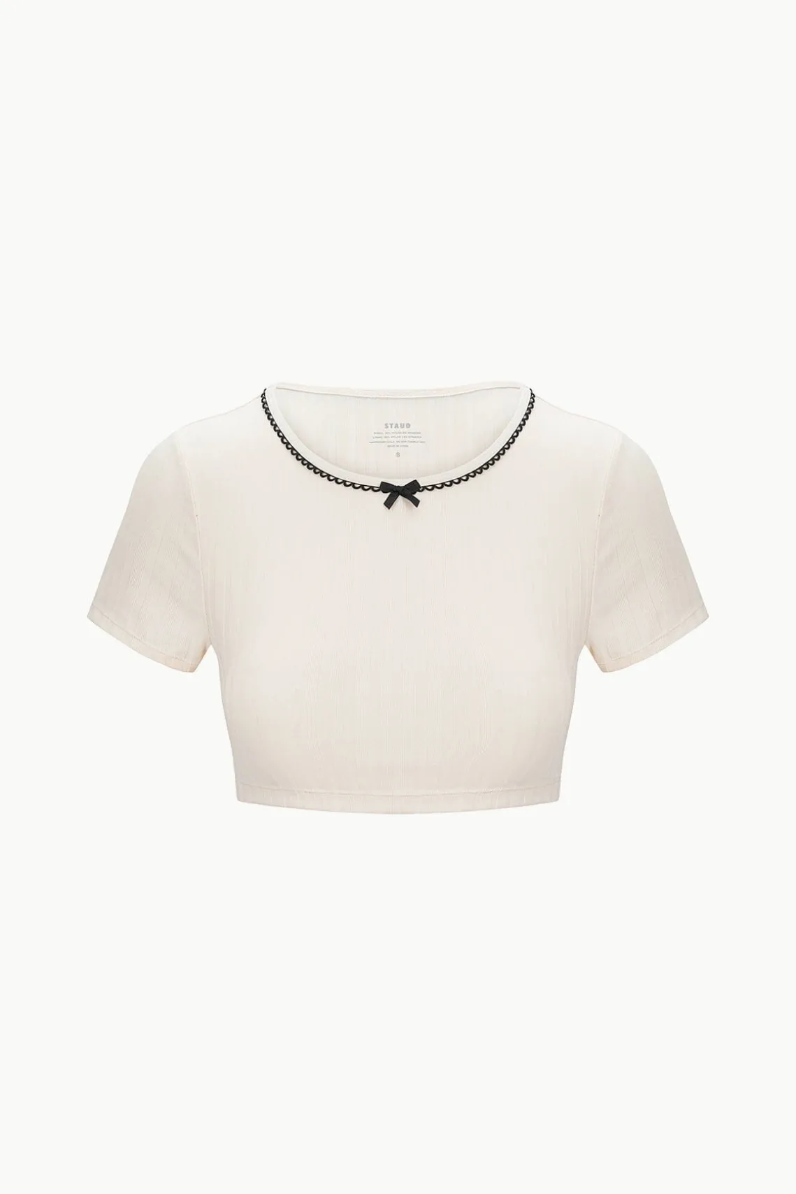 SOLEIL SWIM TOP IVORY BLACK