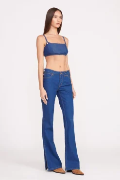 STAUD + WRANGLER THE BIKINI JEAN DARK RINSE