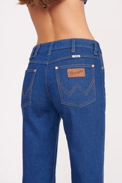 STAUD + WRANGLER THE BIKINI JEAN DARK RINSE