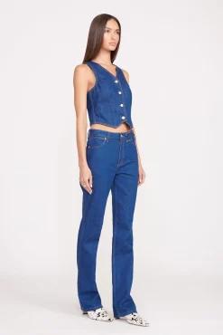 STAUD + WRANGLER THE VEST DARK RINSE