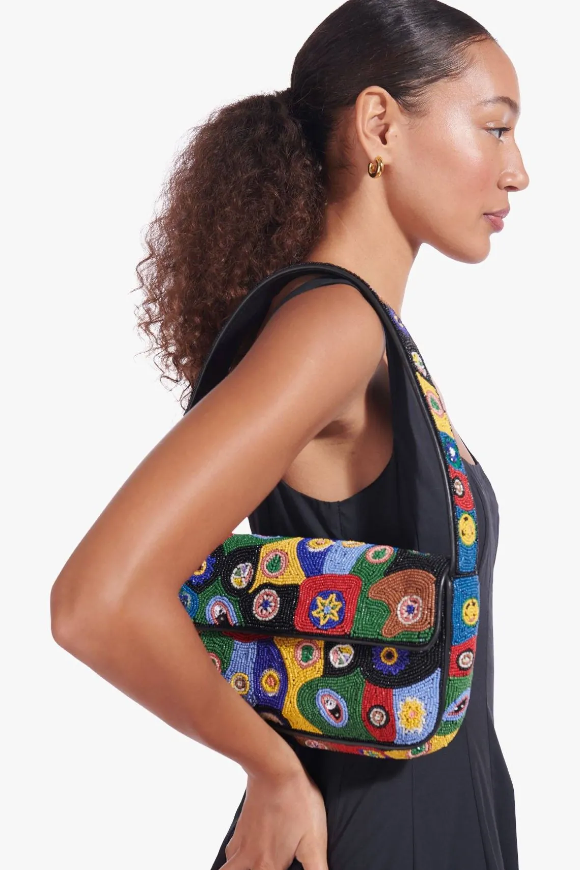 TOMMY BEADED BAG BLACK MILLEFIORI