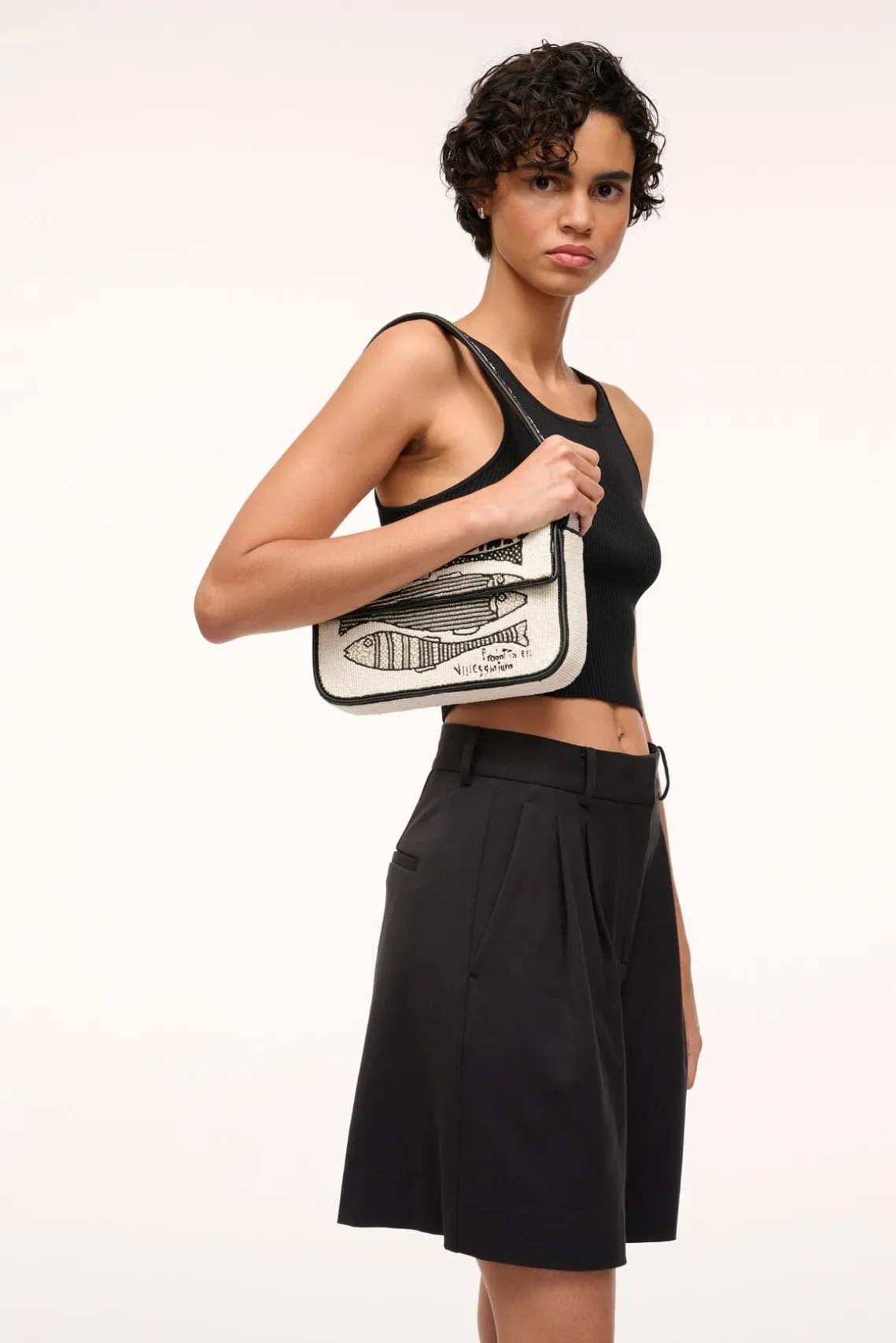 TOMMY BEADED BAG STAUDINES CREAM
