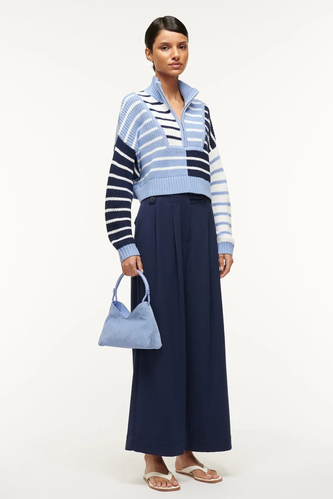 VALERIE SHOULDER BAG BLUE HYDRANGEA
