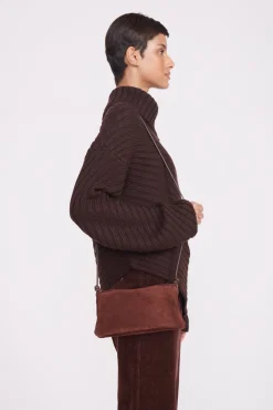 VIVI CROSSBODY BAG  MAHOGANY SUEDE