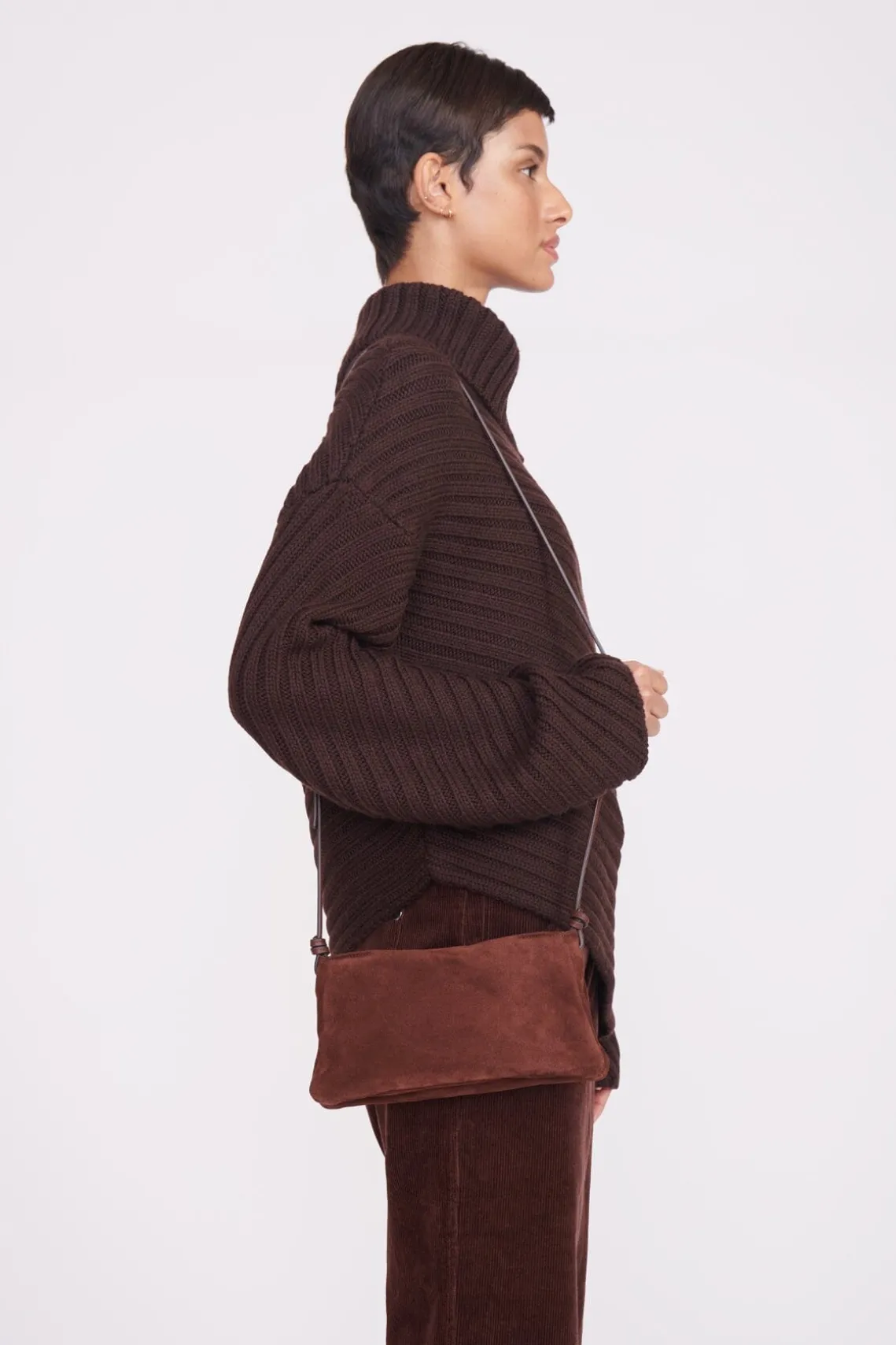 VIVI CROSSBODY BAG MAHOGANY SUEDE