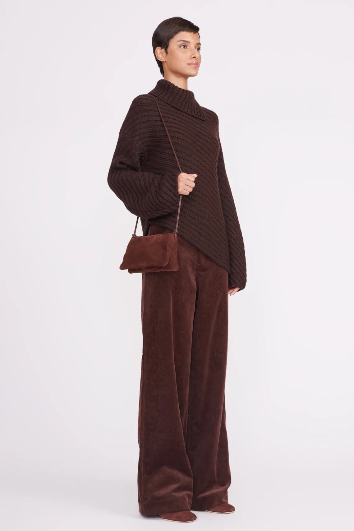 VIVI CROSSBODY BAG MAHOGANY SUEDE
