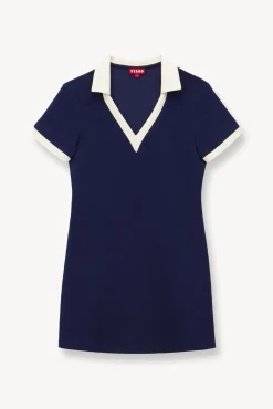 VOLLEY DRESS NAVY IVORY