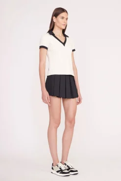 VOLLEY TOP  IVORY BLACK