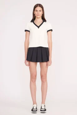 VOLLEY TOP IVORY BLACK