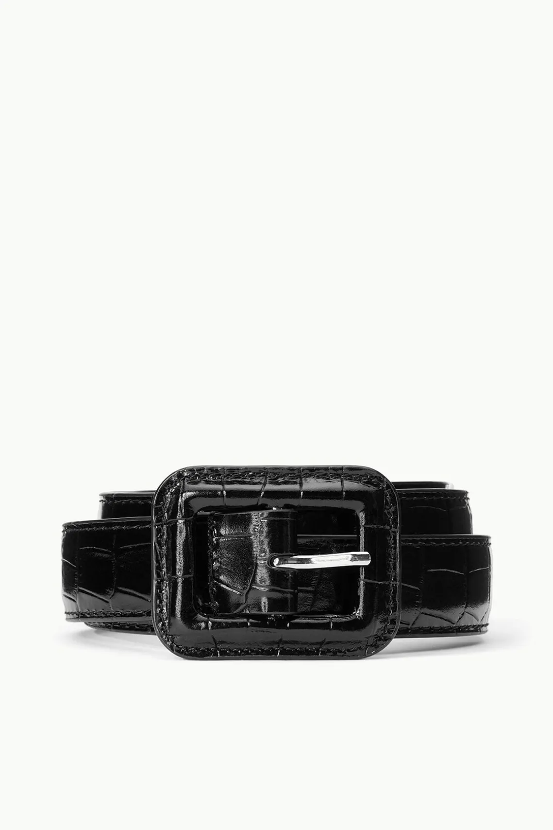 WAIST BELT BLACK CROC EMBOSSED