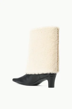 WALLY FOLDOVER BOOT BLACK CREAM