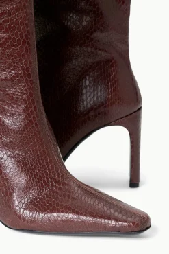 WALLY HIGH HEEL BOOT MAHOGANY