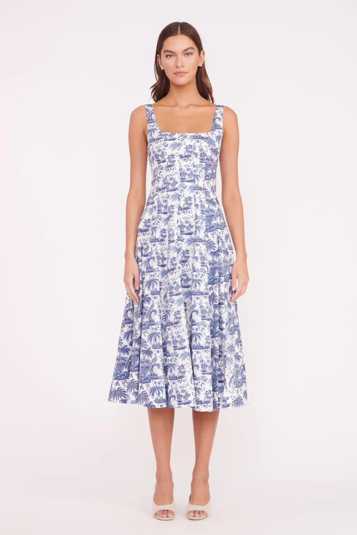 WELLS DRESS BLUE TOILE