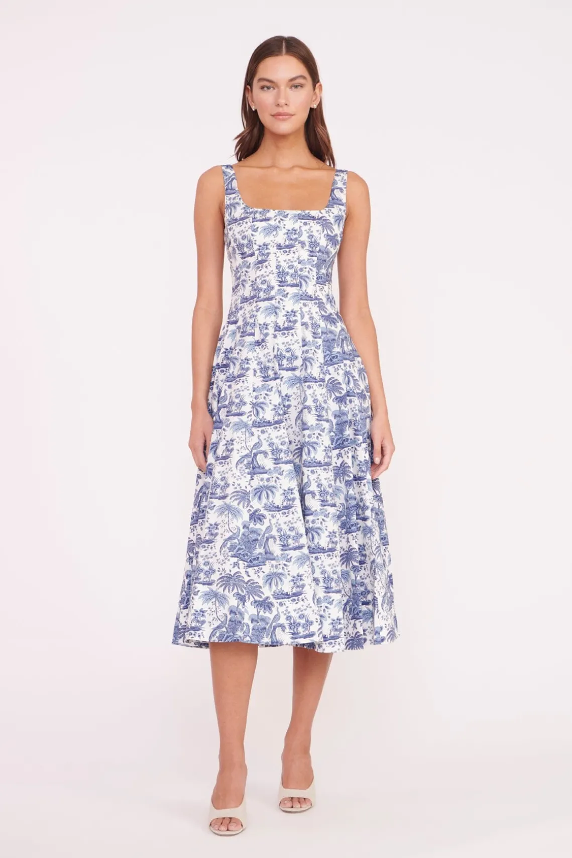 WELLS DRESS BLUE TOILE