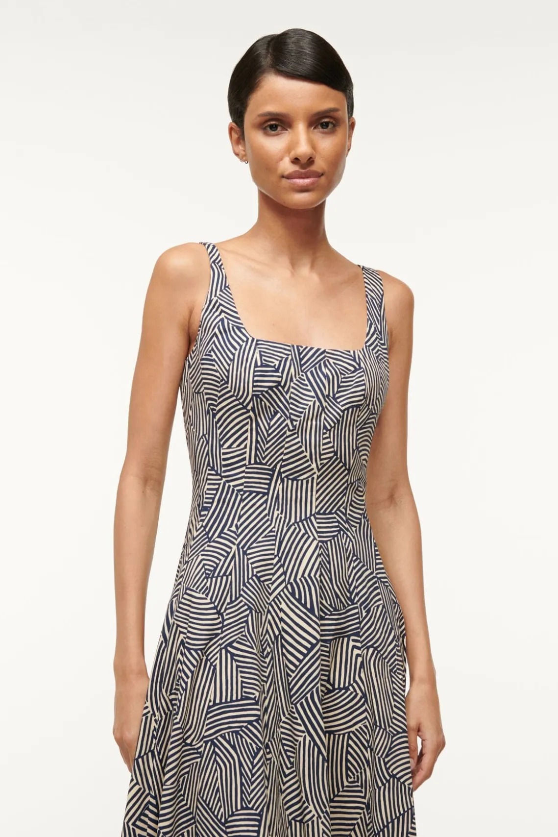 WELLS DRESS NAVY MOSAIC